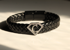 Leather alphabet(C) bracelet