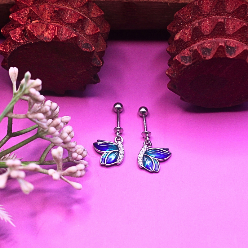 Butterfly glow blue Bugdi