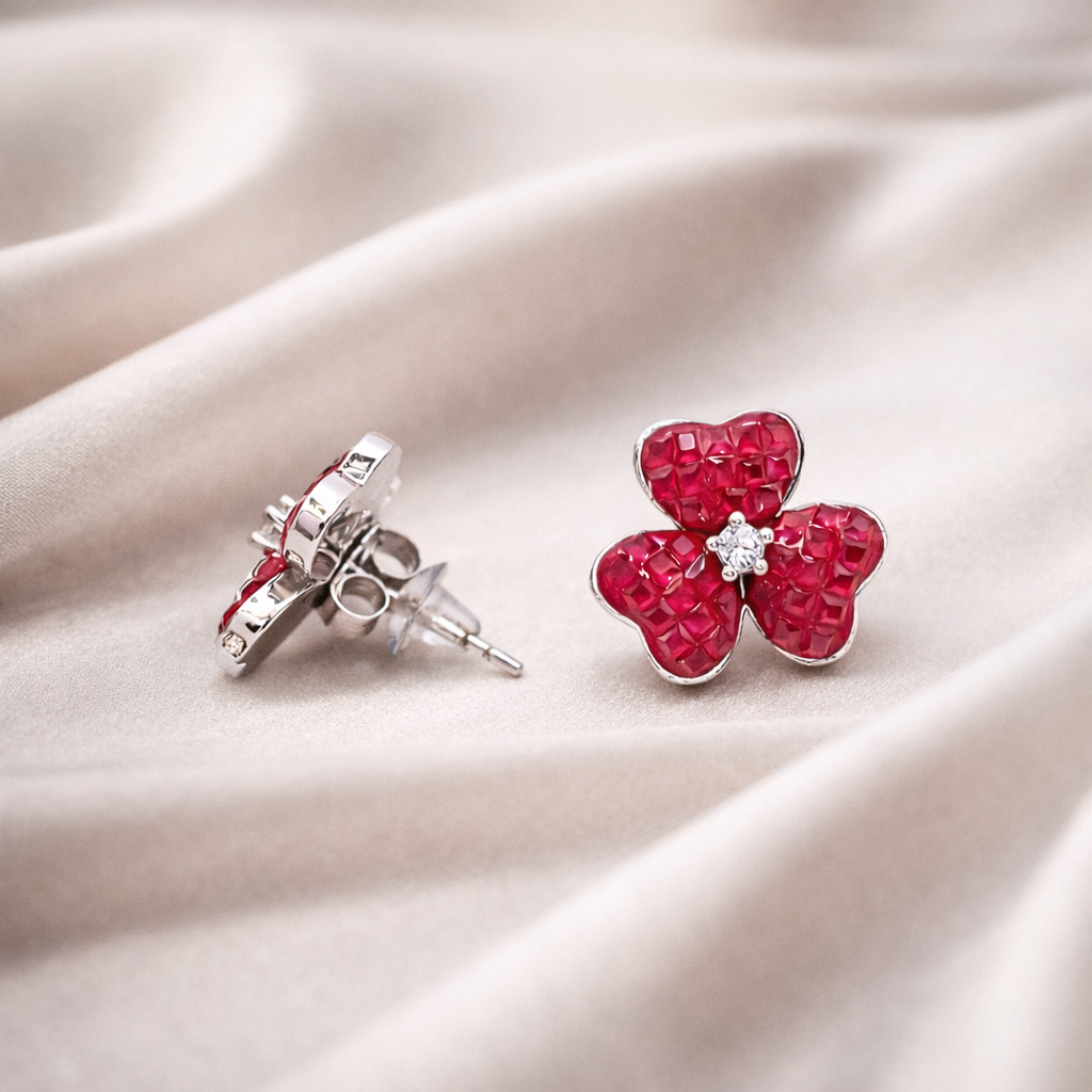 Reeva's CZ earring with Rosé Embrace