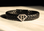 Leather alphabet(B) bracelet