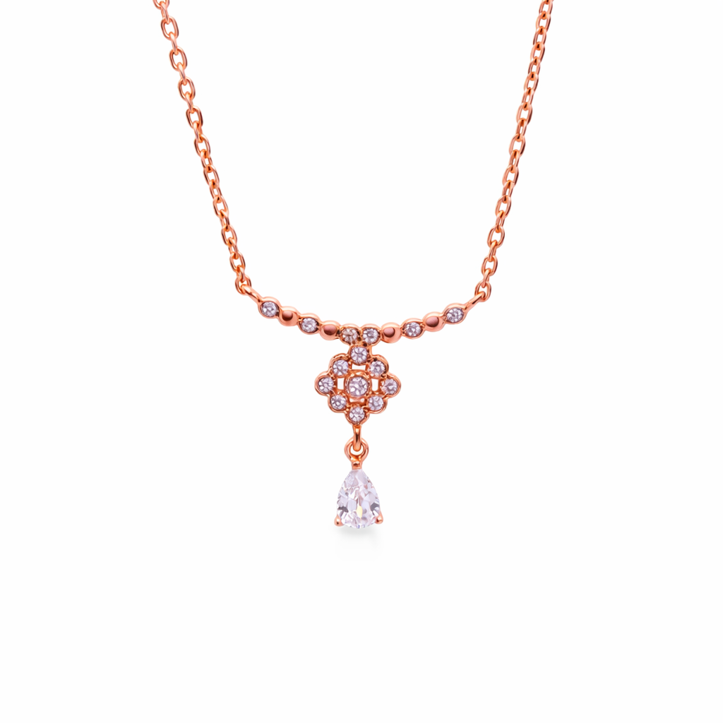 Reeva's 925 sterling silver Minimalist Pandal with rose gold