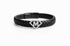 Leather alphabet(M) bracelet