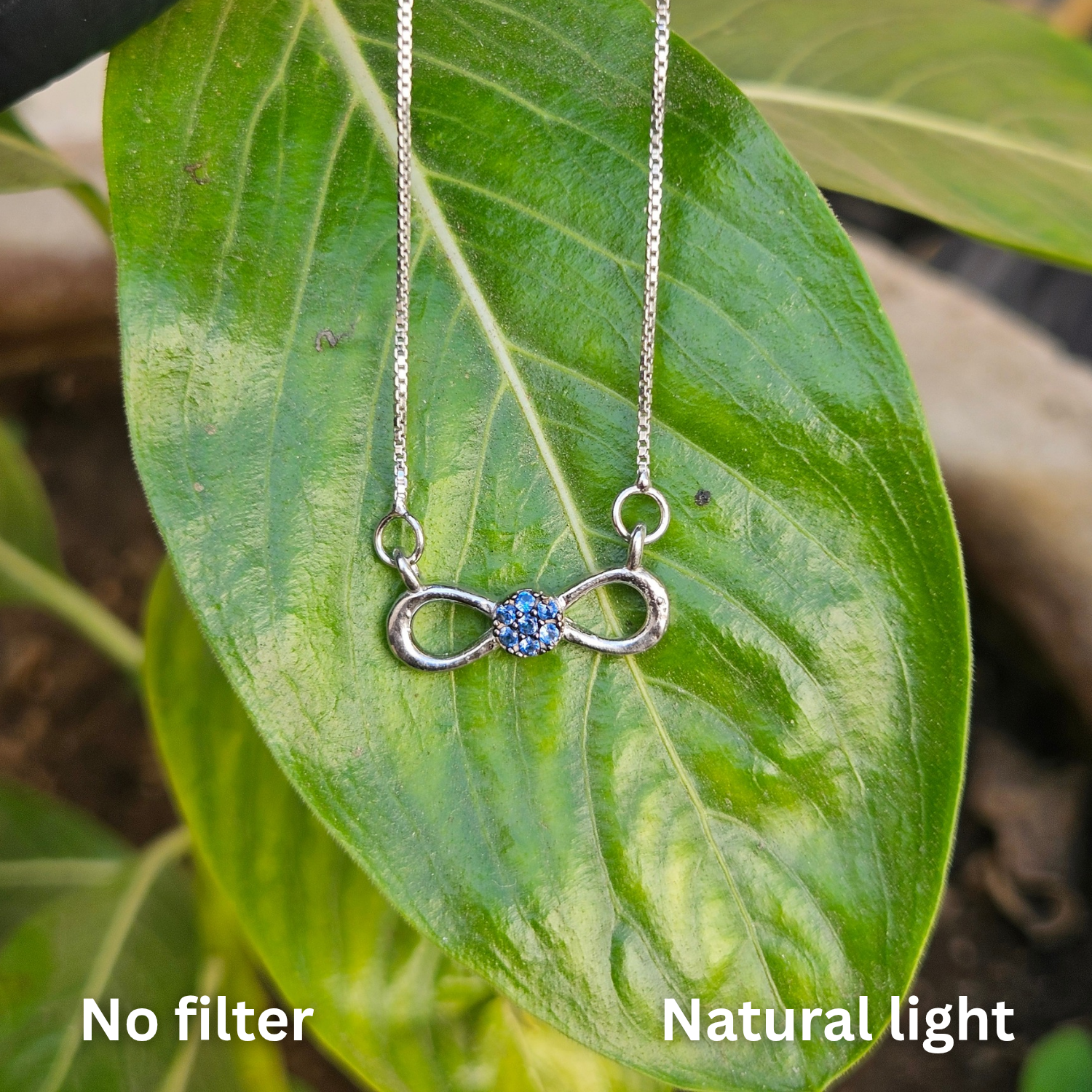 Forever Blue Infinity Necklace