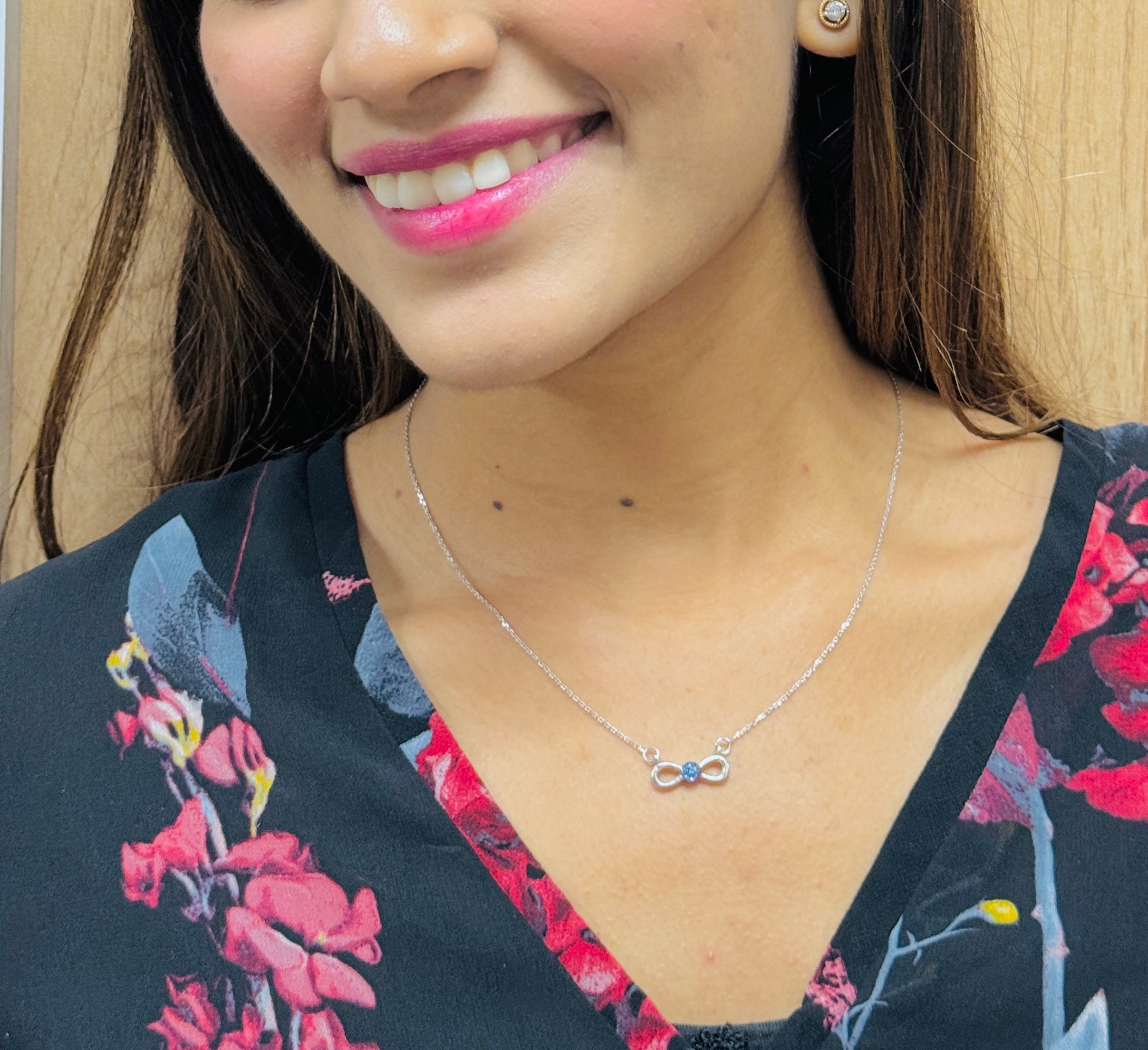 Forever Blue Infinity Necklace