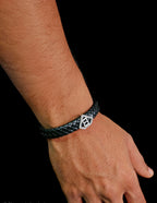 Leather alphabet(B) bracelet