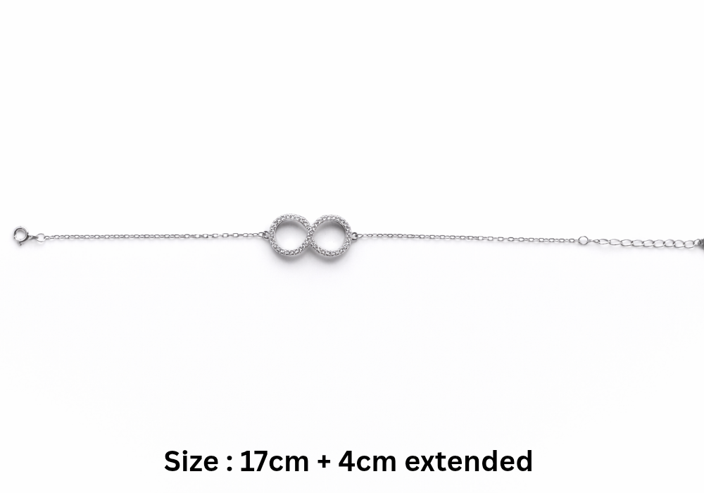 Reeva's 925 Sterling Silver Infinity Bracelet