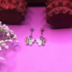 Crystal enamal earring (bugdi)