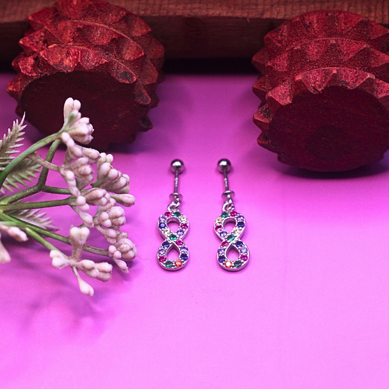 Multicolor Infinity Design 925 Silver Bugdi