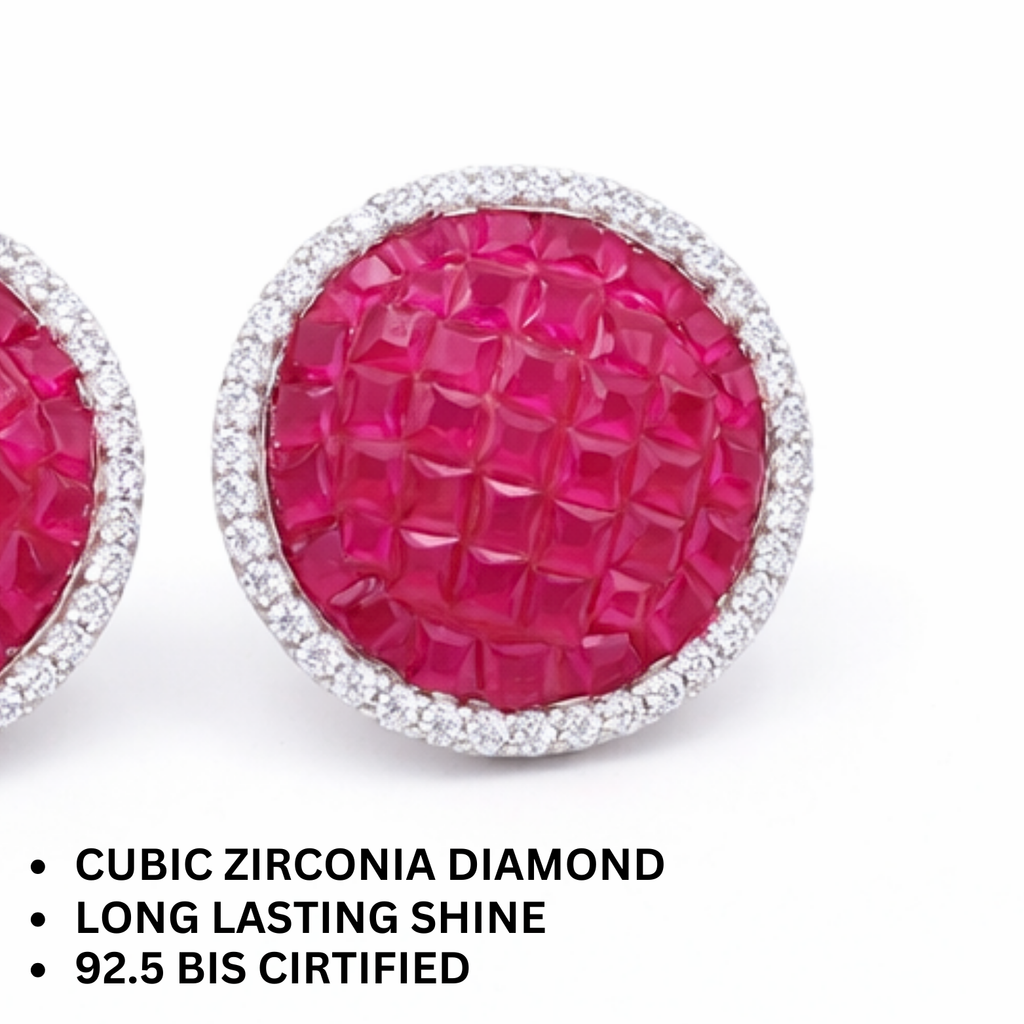 Reeva's CZ Earrings with Rosé Halo