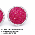 Reeva's CZ Earrings with Rosé Halo