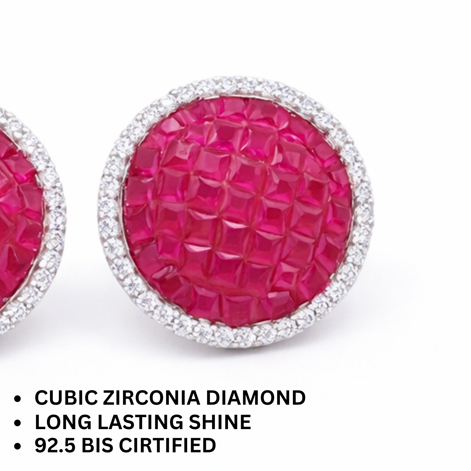 Reeva's CZ Earrings with Rosé Halo