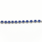 Reeva's 925 Sterling Silver Floral Diamond Bracelet