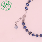 Reeva's 925 Sterling Silver Floral Diamond Bracelet