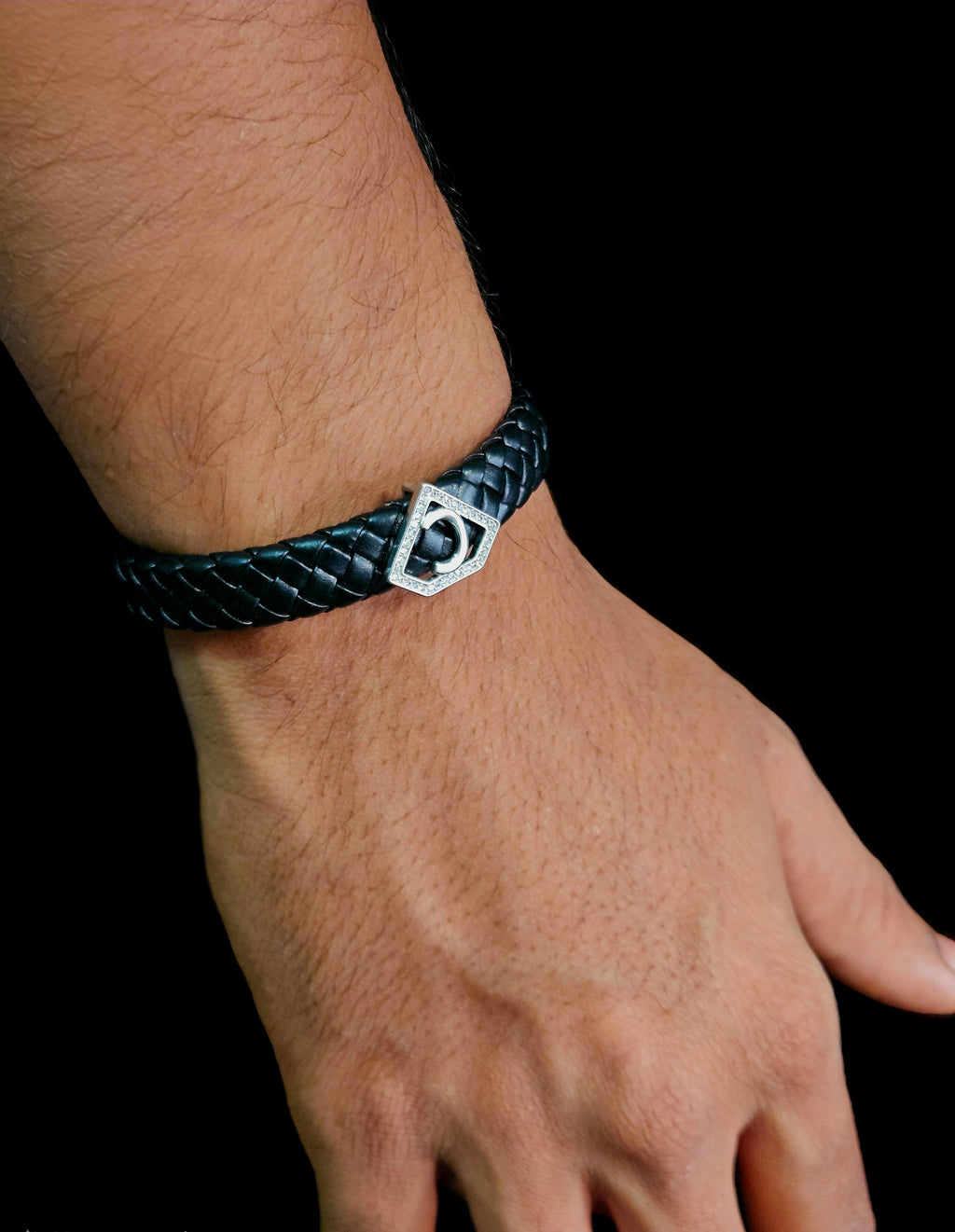 Leather alphabet(C) bracelet