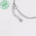 Reeva's 925 Sterling Silver Curved Shaped Diamond Bracelet