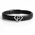 Lether alphabet(P) bracelet
