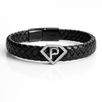 Lether alphabet(P) bracelet