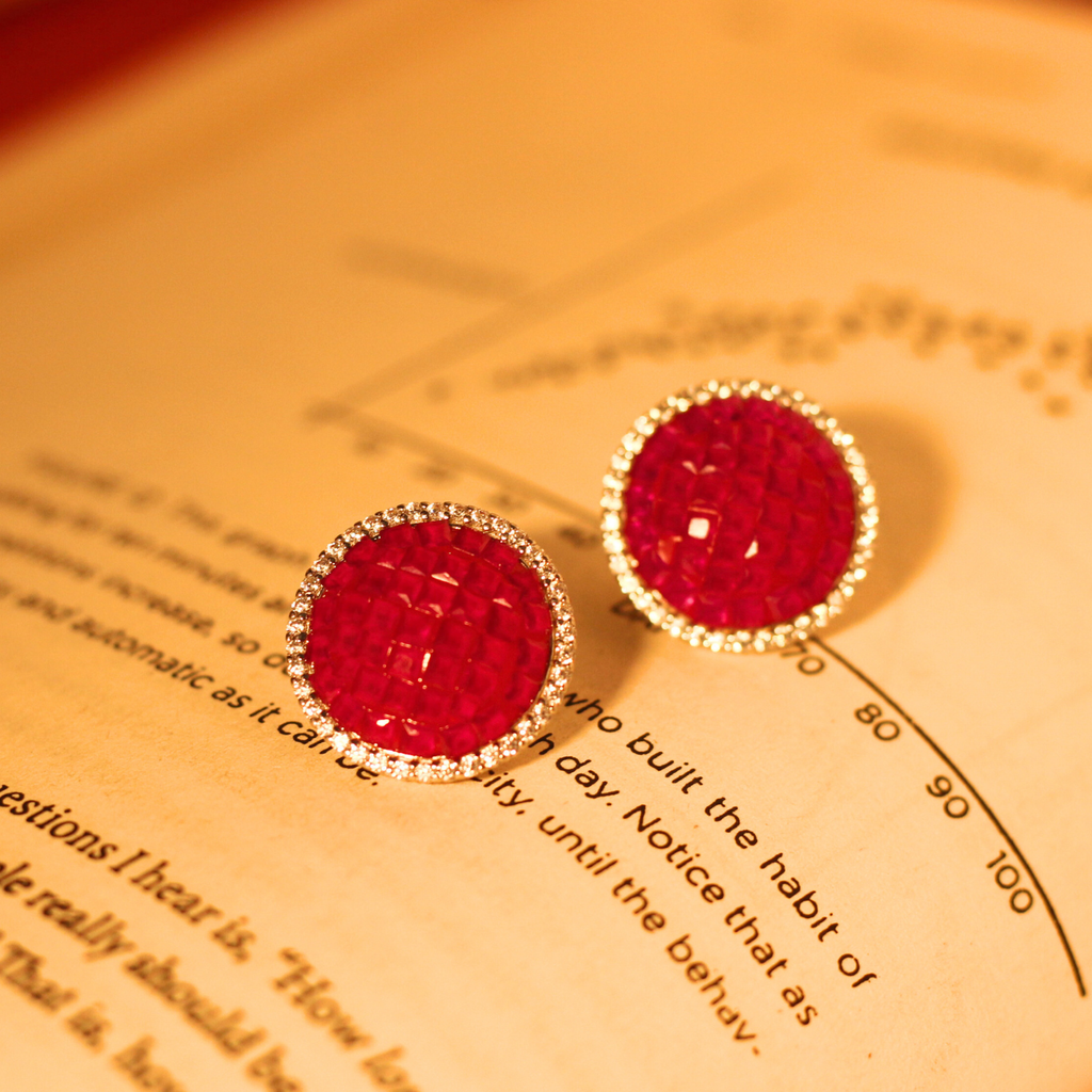 Reeva's CZ Earrings with Rosé Halo