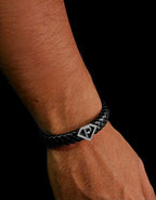 Lether alphabet(P) bracelet