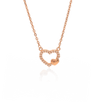 Reeva's 925 sterling silver chain pendent with rose gold