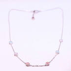 Reeva's 925 sterling silver Diamond  crashed necklace