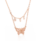 Reeva's 925 sterling silver Rose gold butterfly pandal